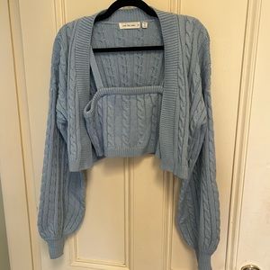 Lani the Label cropped blue sweater set